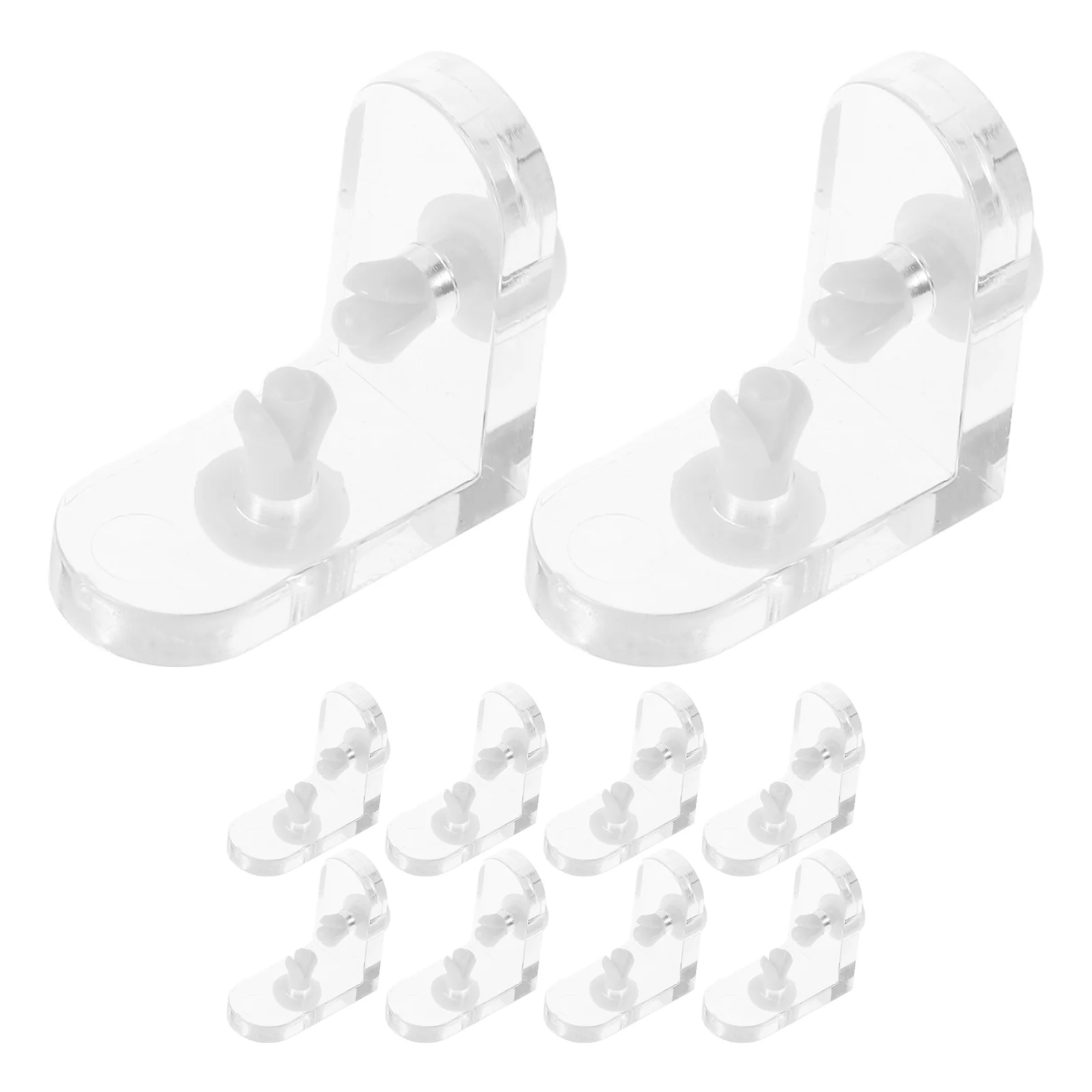 10 Sets Acrylic Corner Brackets L-Shaped Corner Braces Decorative Corner Brackets for Jewelry Watches Cosmetics Display Shelf