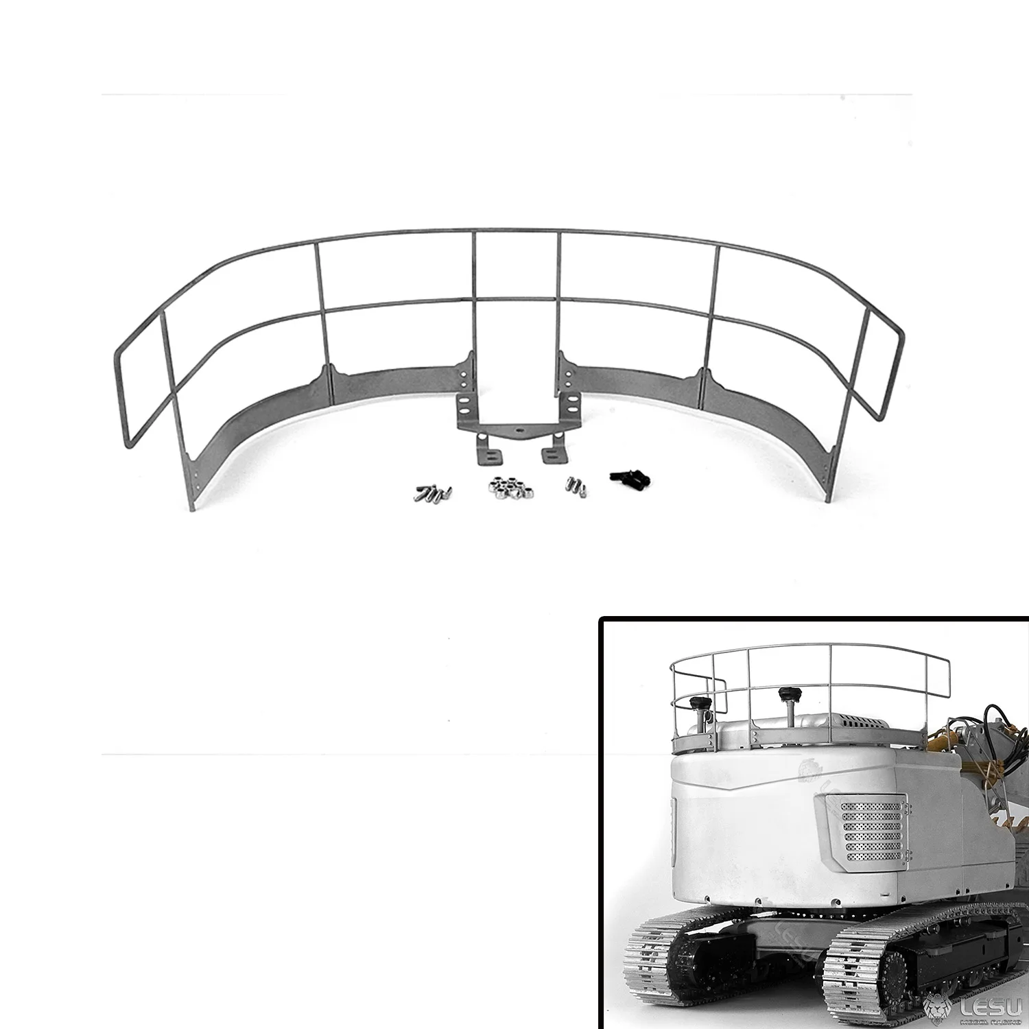 

RC Metal Protective Fence Decorative Parts for LESU 1/14 Hydraulic Aoue ET26L Remote Control Excavator DIY Model Toy TH19935