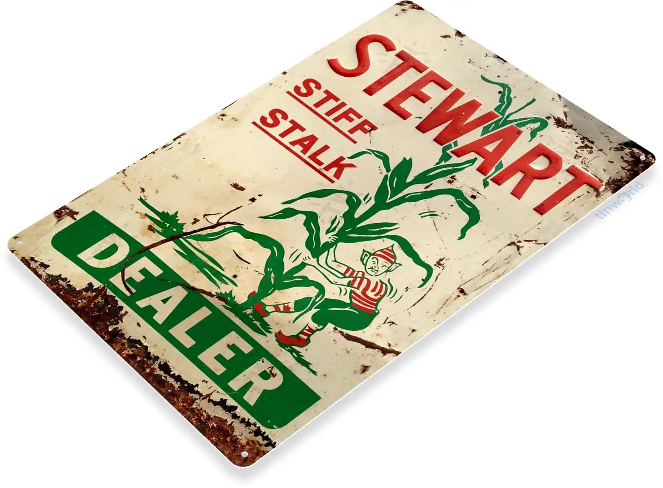 Tinworld Tin Sign Stew Dealer Rustic Retro Stalk Corn Metal Sign Decor Cottage Farm Feed Store A742