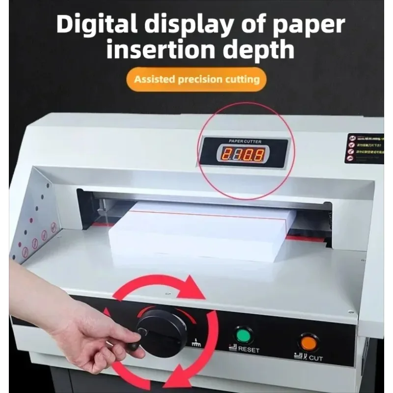 HW4505DS Electric Heavy   Paper Cutter Cabinet Type Guillotine for A3 Book File Thick Paper Cutting Machine