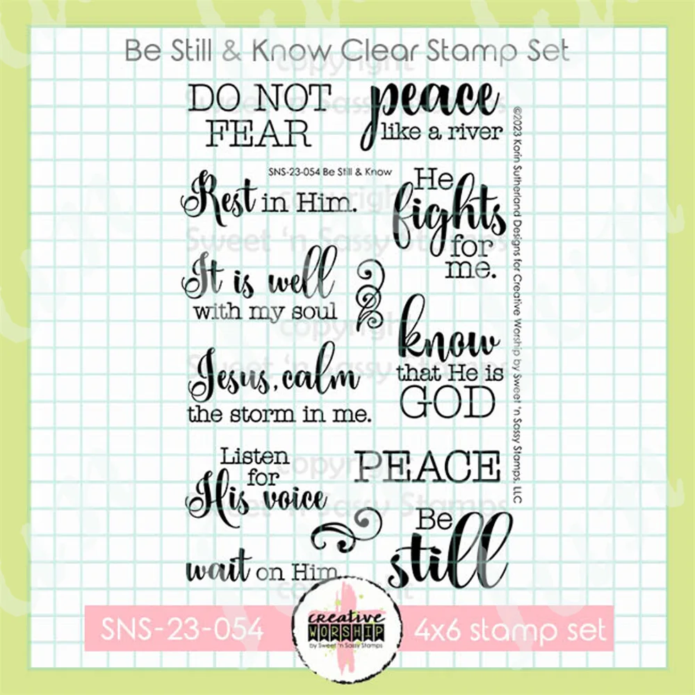 Be Still Know Silicone Clear Stamps 2023 New Reusable Handmade DIY Embossing Making Scrapbooking Photo Album Crafts Supplies