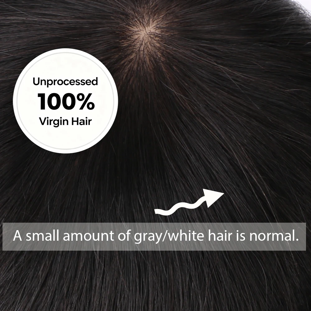 شعر مستعار للرجال الأكثر واقعية، قاعدة حريرية من شعر بشري بكر غير معالج مثل طبيعي من الجلد قابل للتبييض # 27 فائقة التهوية # 1ب