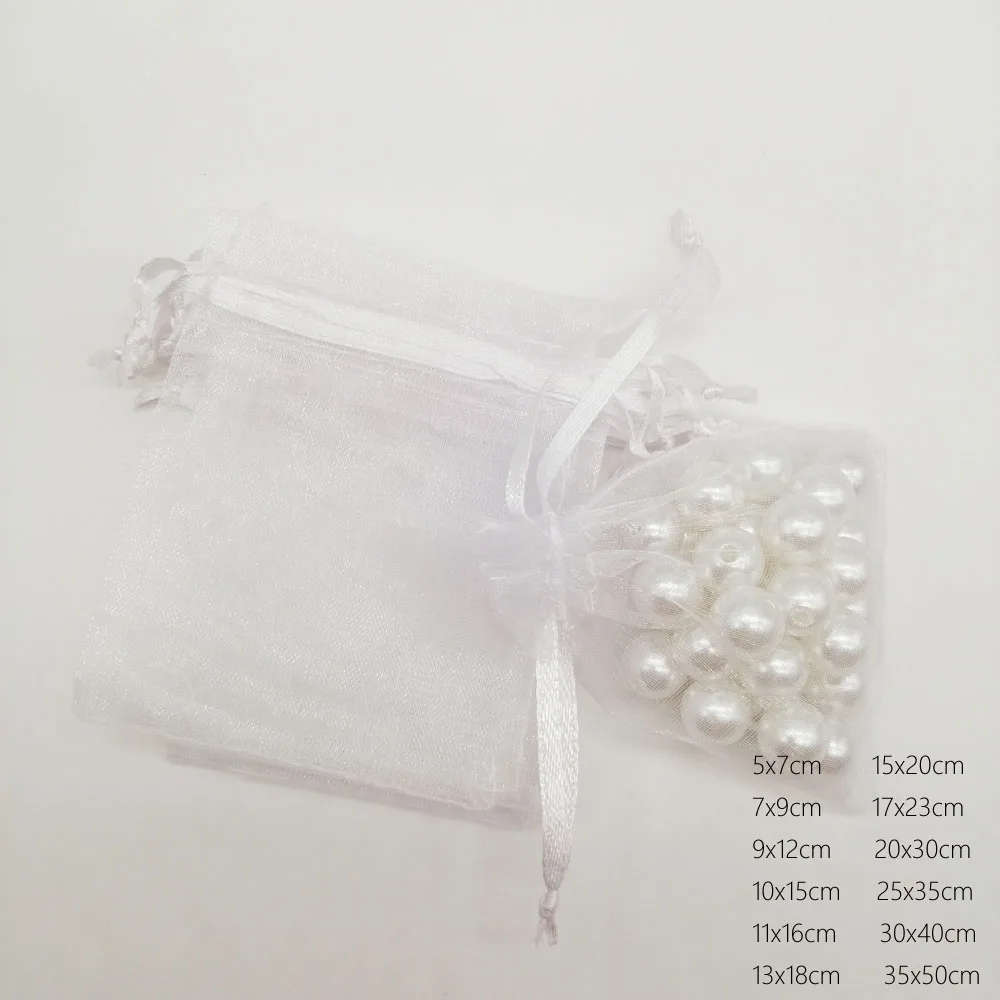 1000pcs 15x20cm Diy Jewelry Bag Gift Bag Women Drawstring Organza Gift Bags For Wedding/Christmas/Jewelry Display Packaging Bags