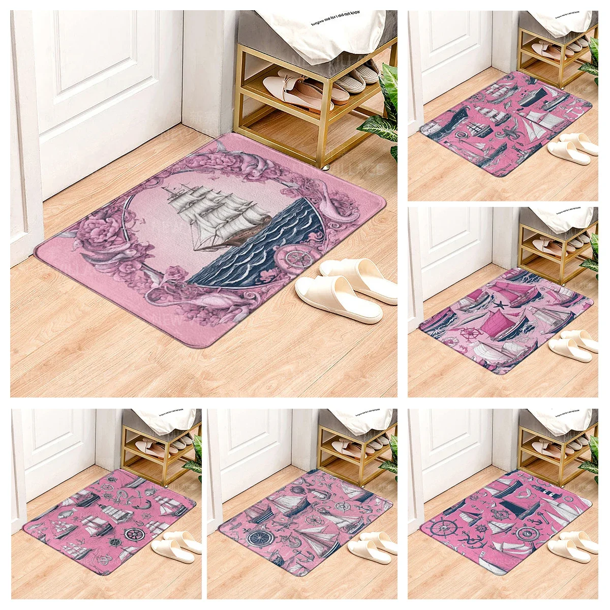 House entrance carpet Home door mat Modern Nordic style Room Bath Foot bathroom non-slip Kitchen water absorption rugs Abstract