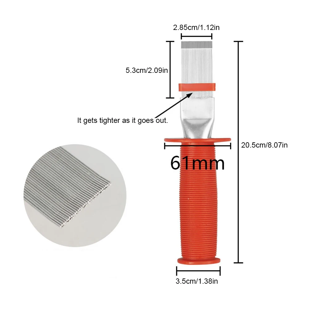 Straightening Cleaning Brush Rake Tool Brush Condenser Radiator Fin Brush Cleaner Refrigerator Coil Cleaning Brush for Radiator view 6