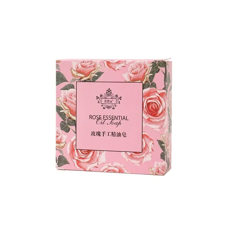 1 Box Rose Essential Oil Soap Treatment Handmade Face Moisturizing Gently Anti Rebelles Smooth Butter Bath Skin Care Tools