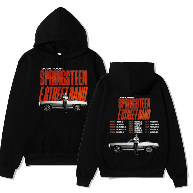 

Bruce Springsteen and E Street 2024 Tour Hoodies Men's Women's Hip Hop Rock Vintage Oversized Sweatshirt Y2k Streetwear Pullover