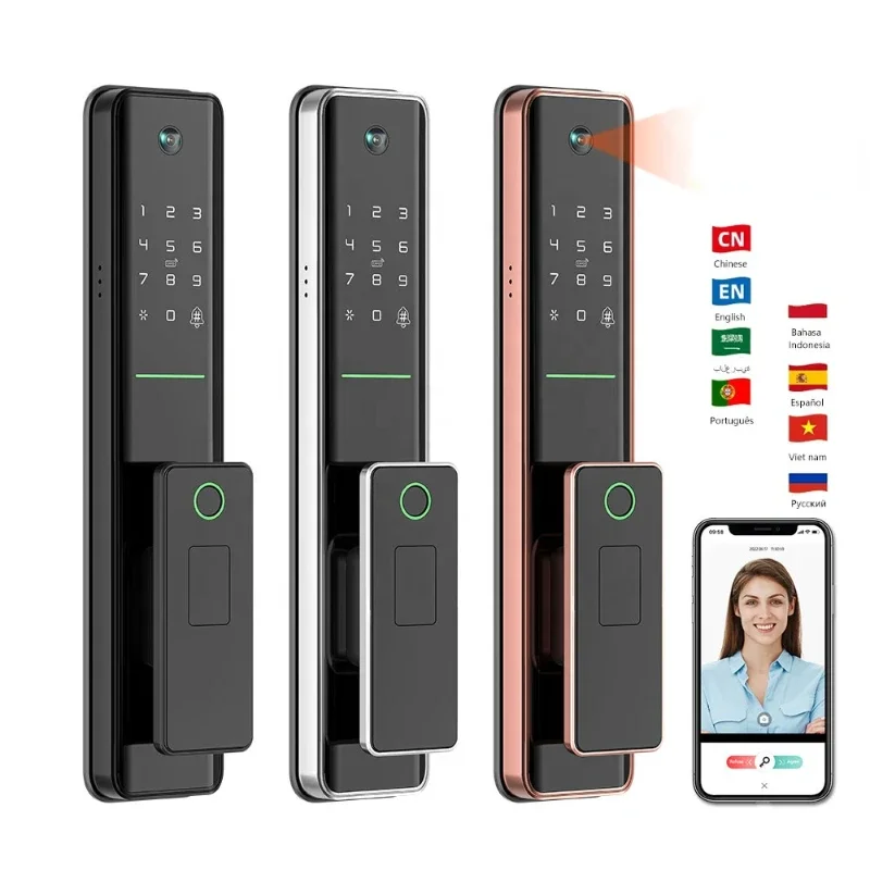 Eseye Oem/Odm Tuya App Afstandsbediening Wifi Cerradura Inteligente Nfc Automatisch Slim Deurslot Met 6068 Elektronische Insteekcode