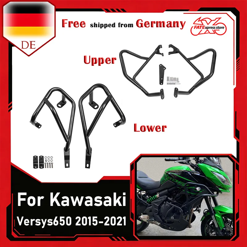 Für Kawasaki Versys650 2015-2021 Motorrad-Sturzbügel Motorschutz Highway-Bumper Rahmenschutz