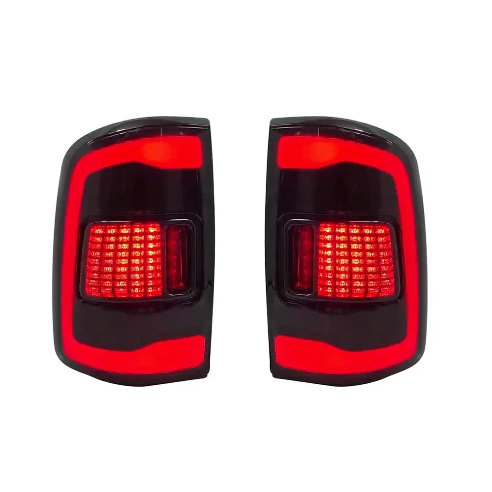 1 Pair Car LED Exterior Taillights For Dodge RAM 1500 2009-2018 Modified Tail Light Assembly Rear Lamp Yellow Turn Signal