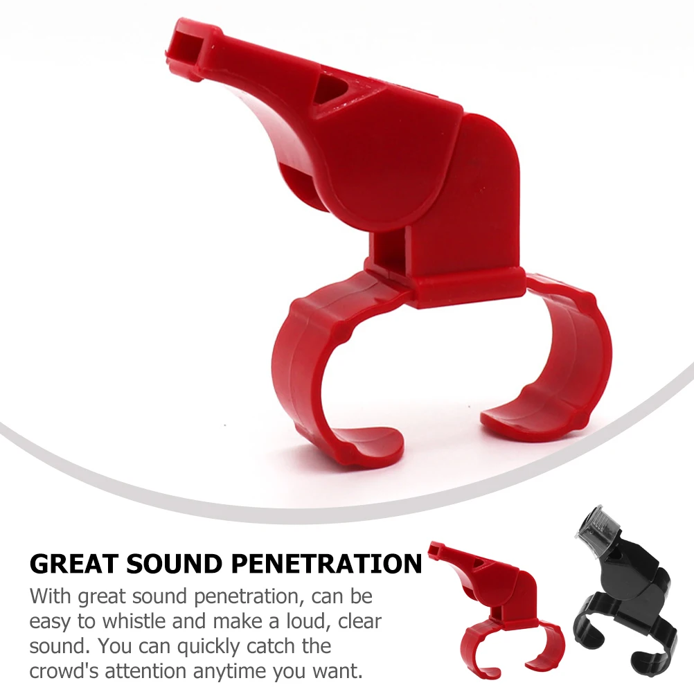 

2pcs Double Loud Sound Soccer Whistle ABS Material Outdoor Sports Referee Whistle For Sports Teacher Red Black
