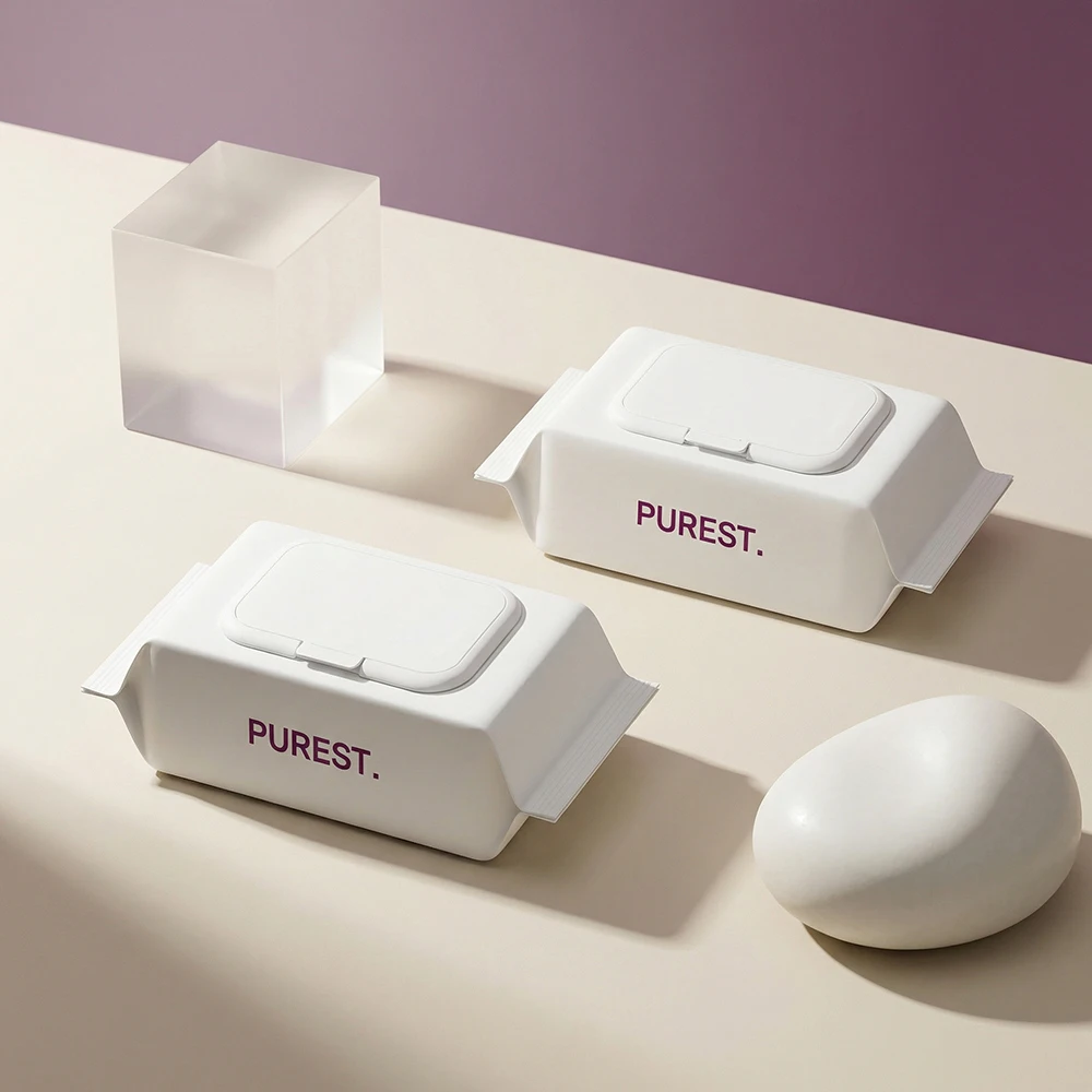 퓨어스트 시그니처 초순수 저자극 엠보싱 아기물티슈 캡형 100매 50평량 10팩 - 2