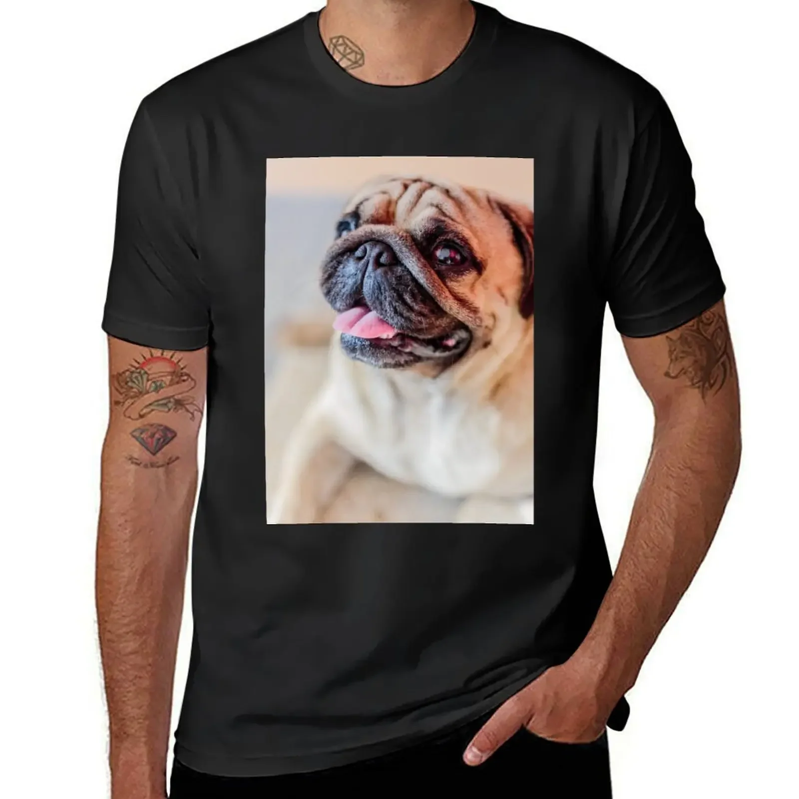 Pug Mops Dog (6815) T-Shirt vintage anime shirt plain plus size men clothing