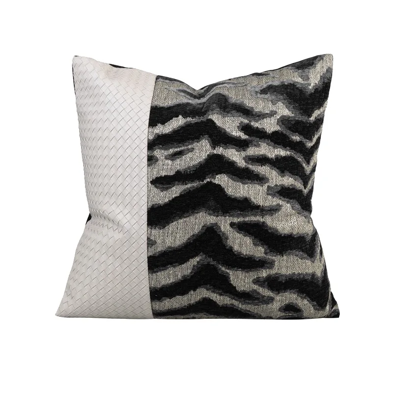 Luxury White black Pillow Animal Print Cushion Case Modern Tiger Decorative Pillow Cover For Sofa Chair Home Decorations