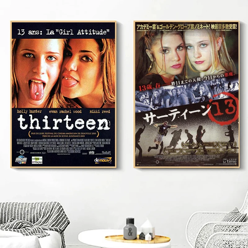 Vintage Classic Movie Thirteen 2003 Poster Print Canvas Painting Film Wall Art For Living Room Home Decoration Cuadros Gift