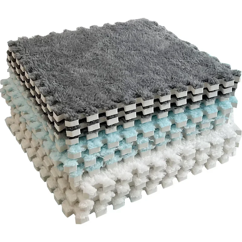 Bedside plush carpet bedroom full of splicing foam floor mat can be cut room tatami mat household