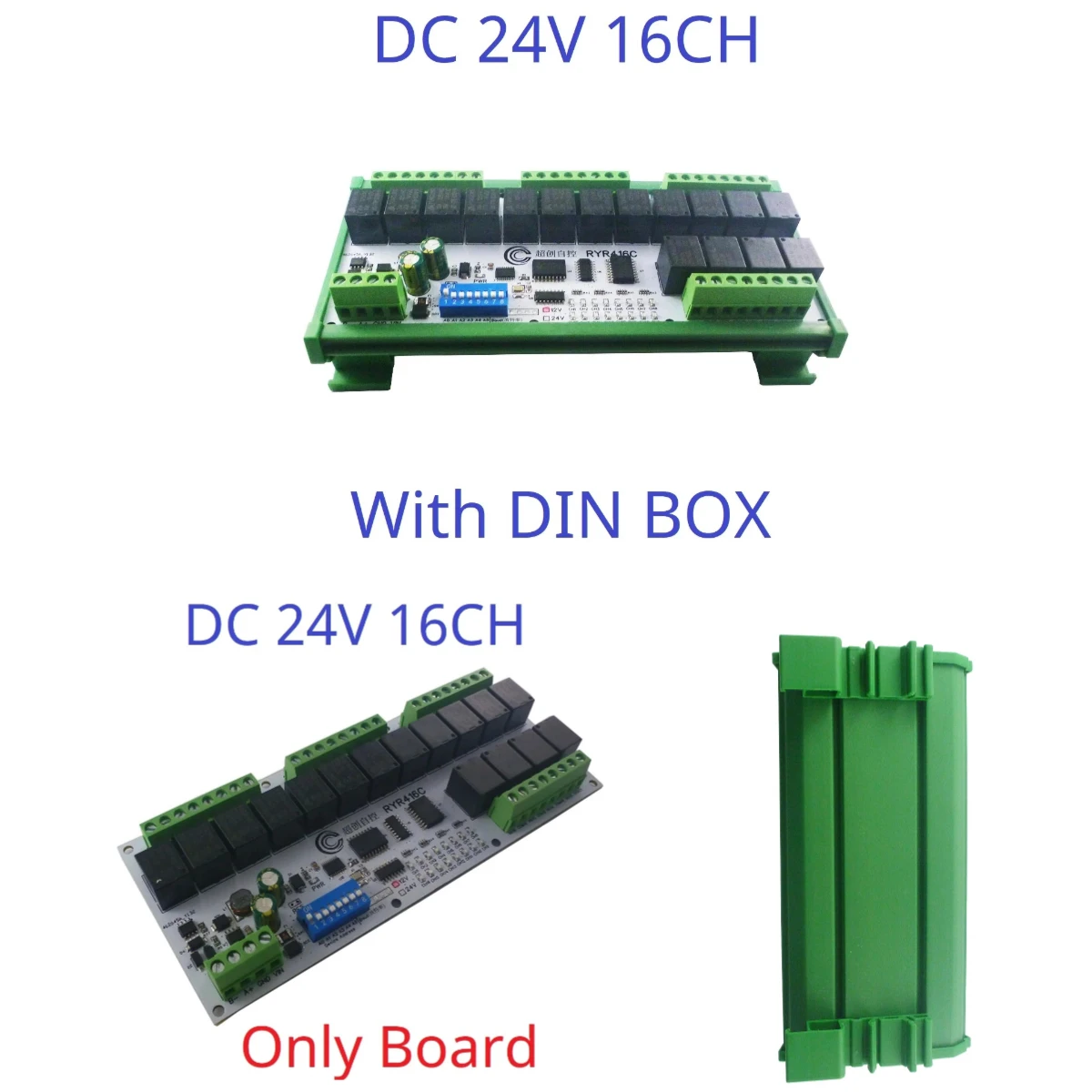 16CH DC 12V 24V Multifunction RS485 Relay Module Hardware Setup Parameters Modbus Rtu PLC HMI IO Expansion Board