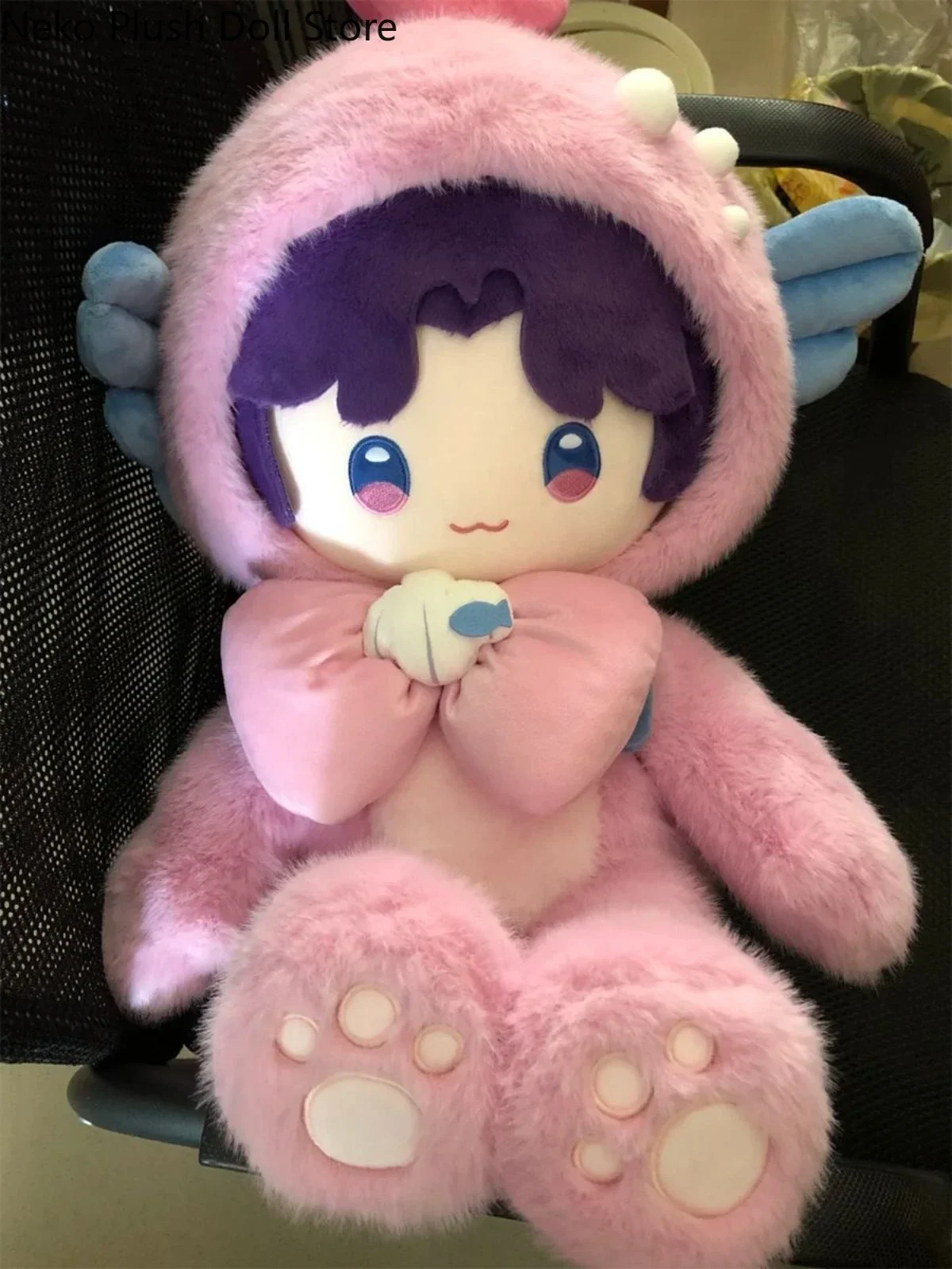 Anime 40cm Love and Deepspace Rafayel Sitting Plush Doll Cosplay Dress Up Toys Kawaii Cotton Figure Mascot Birthday Gift Xmas