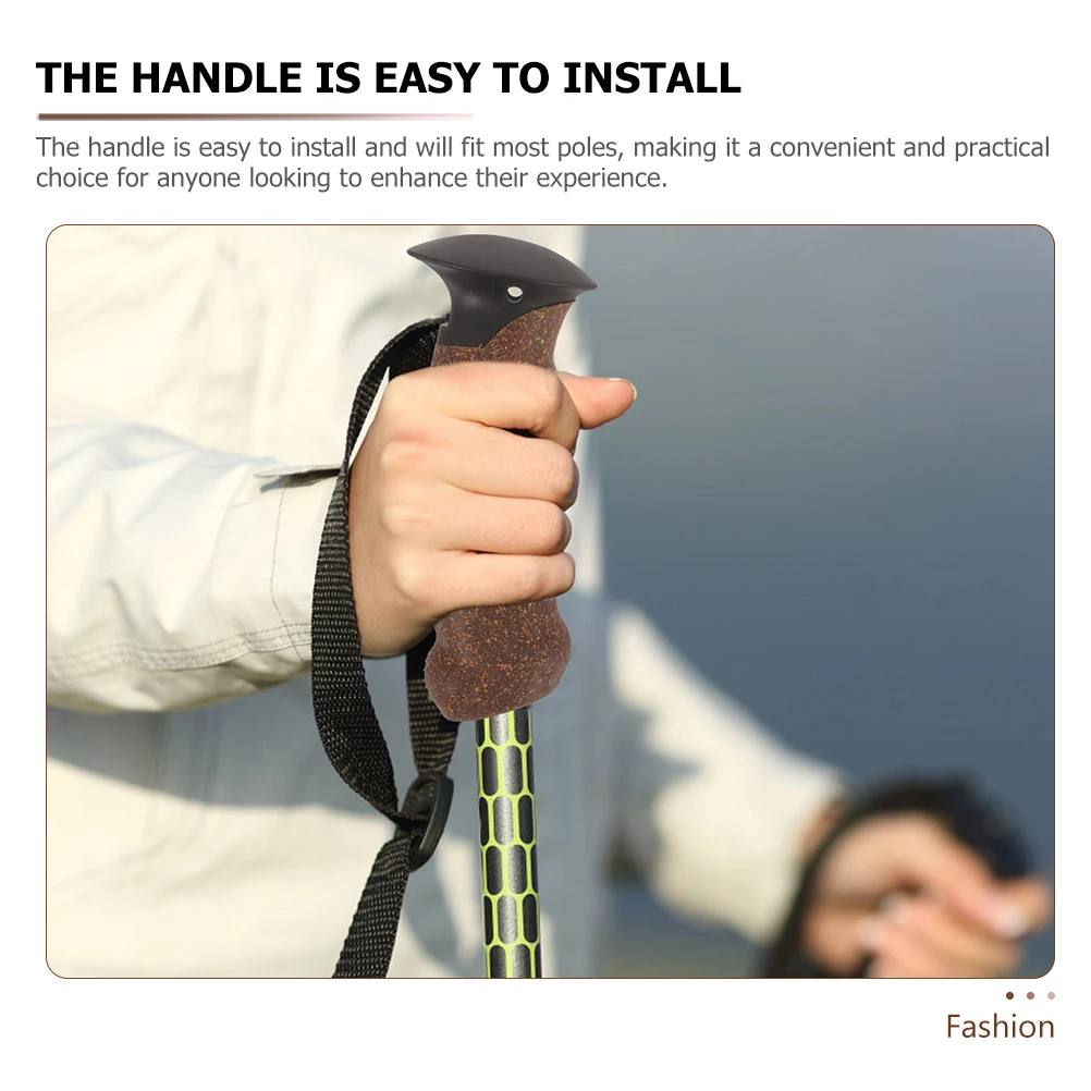 

2 Pcs Trekking Pole Handle Cork Grips Spherical Hiking Sticks Replacement for Walking