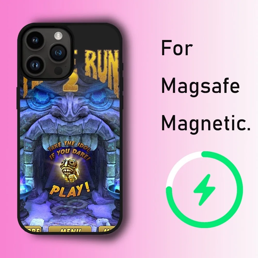 Game Temple Run Phone Case For iPhone 11 12 13 14 15 Max Plus Pro Wireless Magnetic Magsafe Charging Shell