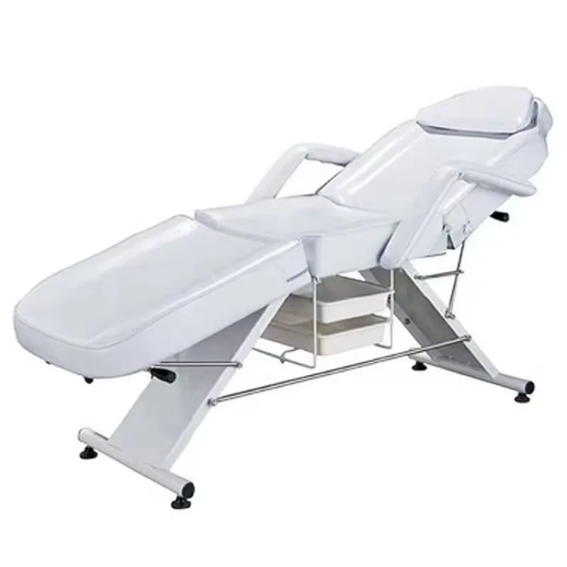 Multi-functional Folding Beauty Salon Bed Chair Leather Upholstery Metal Frame Modern Design Dual-Use Massage Plastic Bed