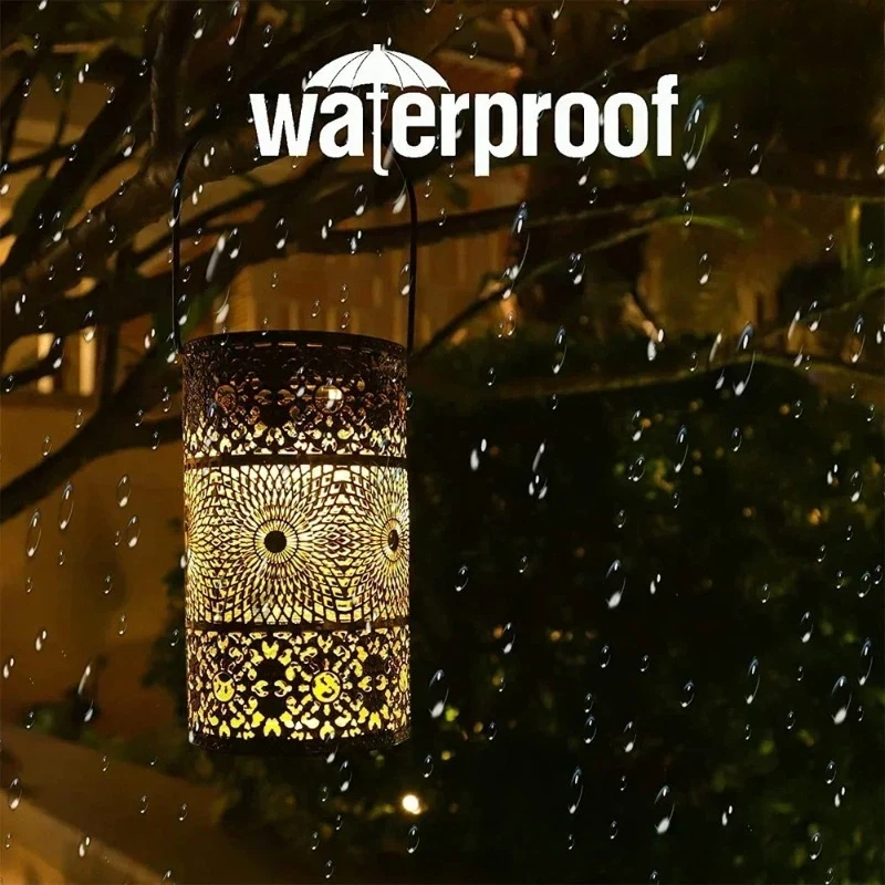 

Солнечный уличный светильник для двора, светодиодный железный полый проекционный декоративный фонарь для атмосферы, садовый газон, пейзажный декоративный светильник