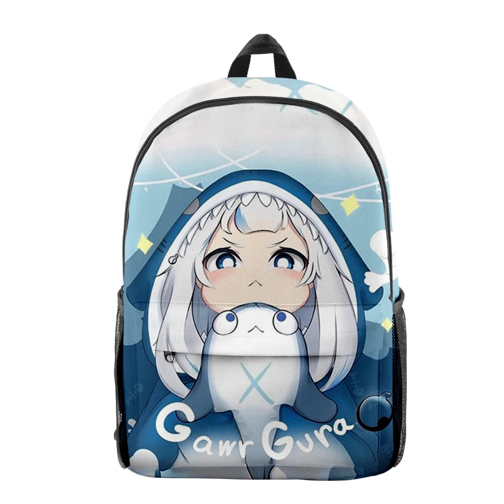 

Harajuku Cool Hololive Gawr Gura Cosplay pupil Bookbag Notebook Backpacks 3D Print Oxford Waterproof Boys/Girls Travel Backpacks