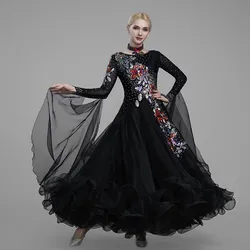 Customized High-end Ballroom Dance Competition Dress 2024 New Women National Standard Modern ClothesTango Waltz Stage Costumes