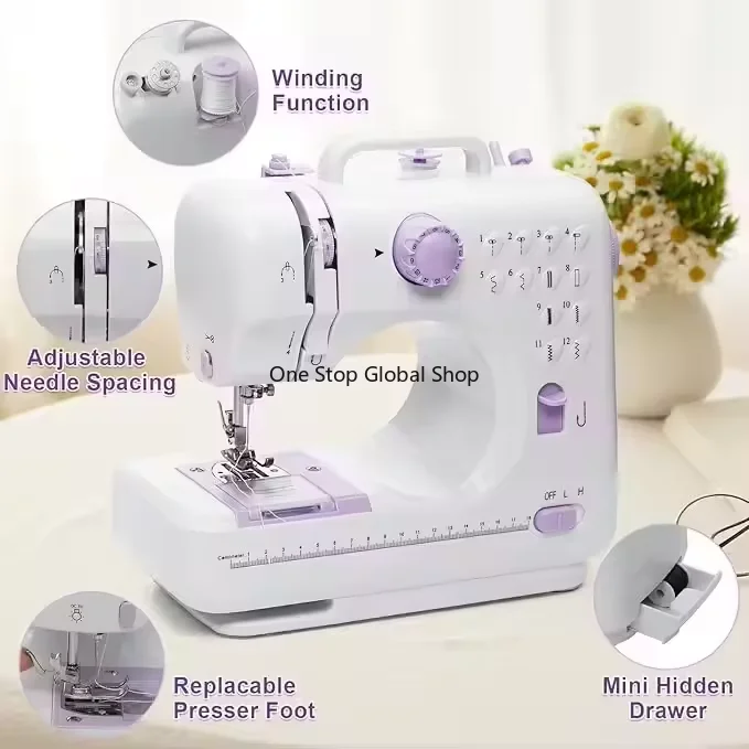 Hot Upgraded Model Mini Multi-function Household Electric Foot Sewing Machine