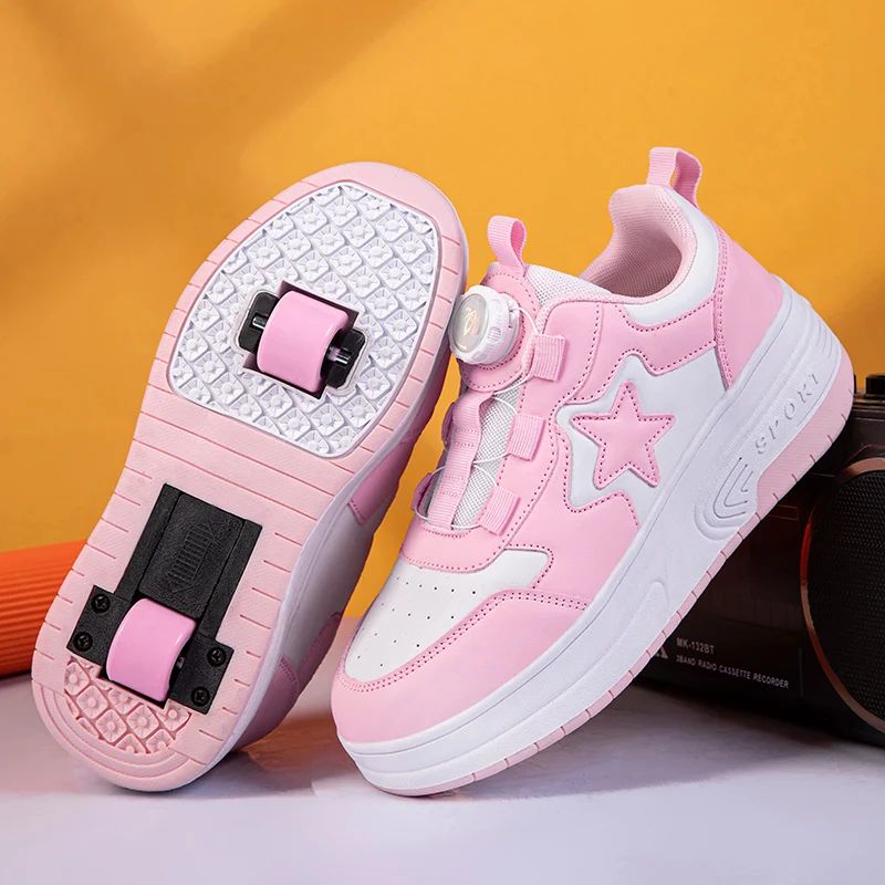 Nova marca de luxo 2 rodas patins sapatos para crianças moda meninas rosa patins inline tênis menino inline sapatos 209