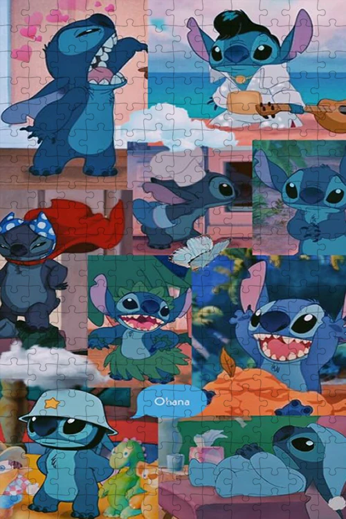 Disney Stitch Puzzle Game para crianças, desenhos animados bonitos, queima de cérebro, presente de feriado, decoração, meninos e meninas, feriado