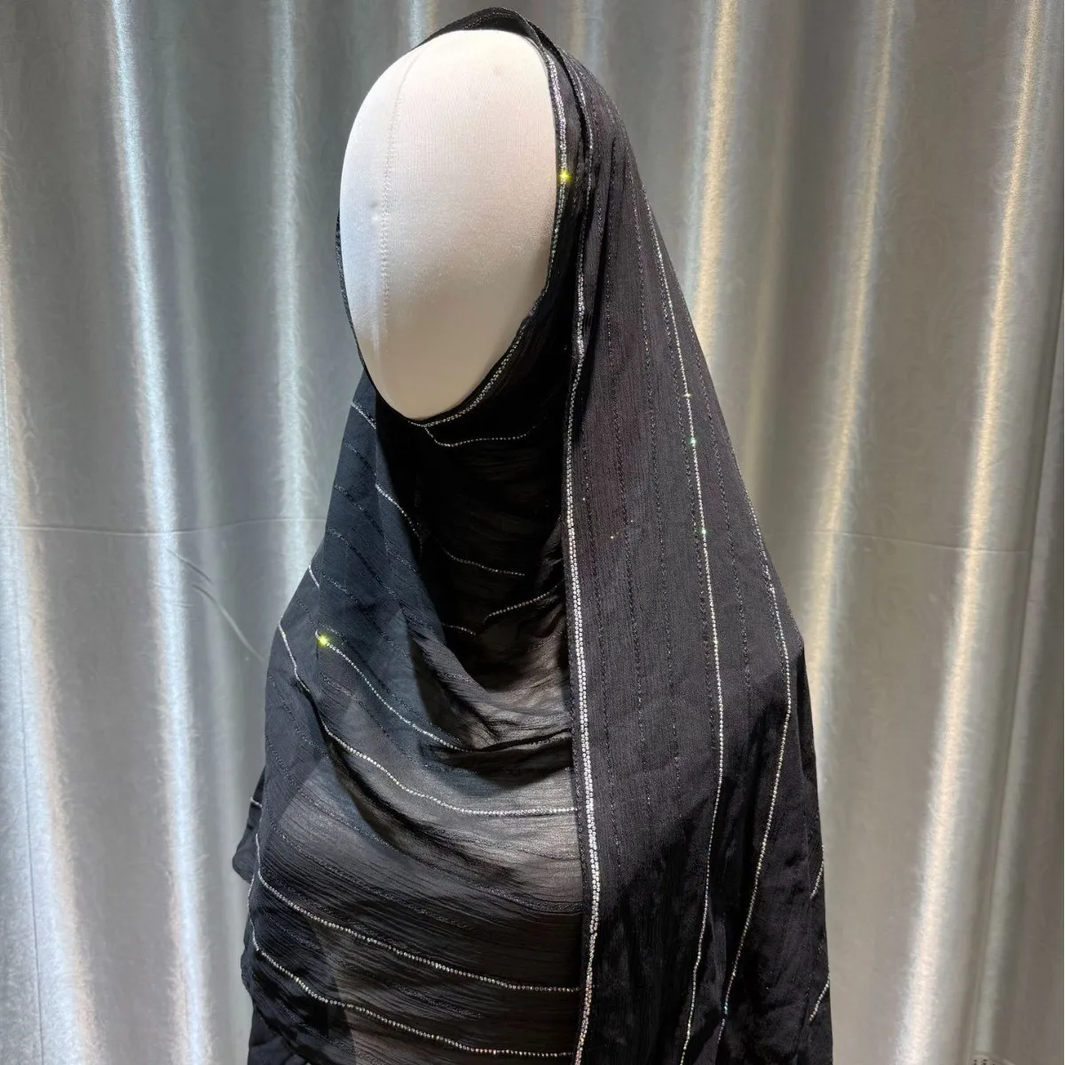 

Новый ближневосточный платок со стразами, шаль в этническом стиле Западной Азии, однотонный квадратный шарф-хиджаб национальности Хуэй