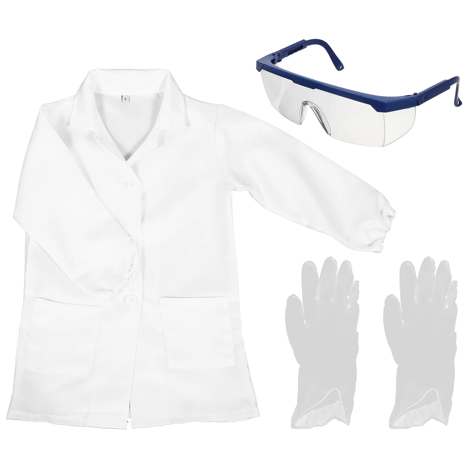 Scientist Clothing Doctor Costume for Kids Laboratory Coat Dreses Science Experiment Toddler Plastic Pupils Clothes