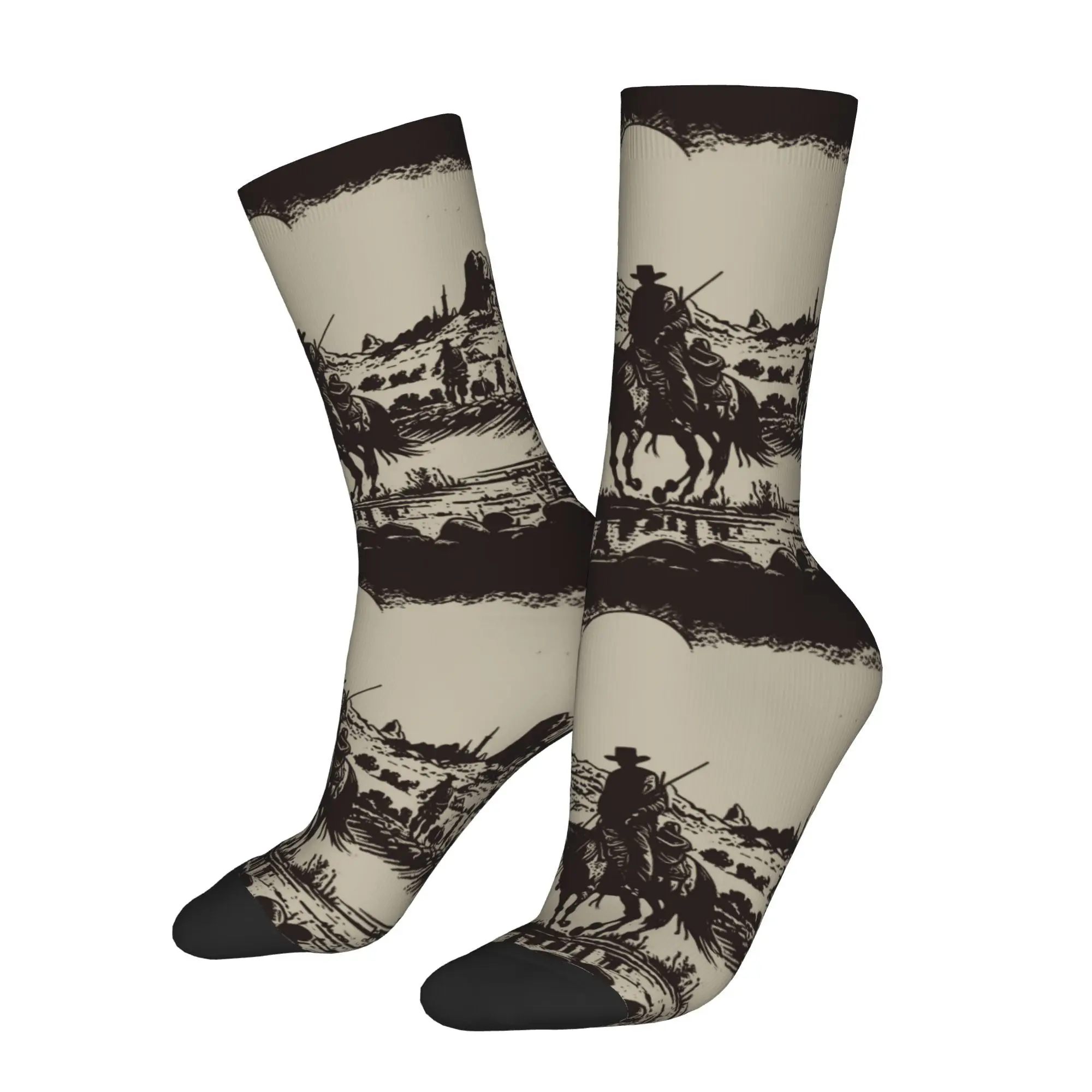 

Native American Western Cowboy Western Mexico Sock Printed Man Polyester Fashion