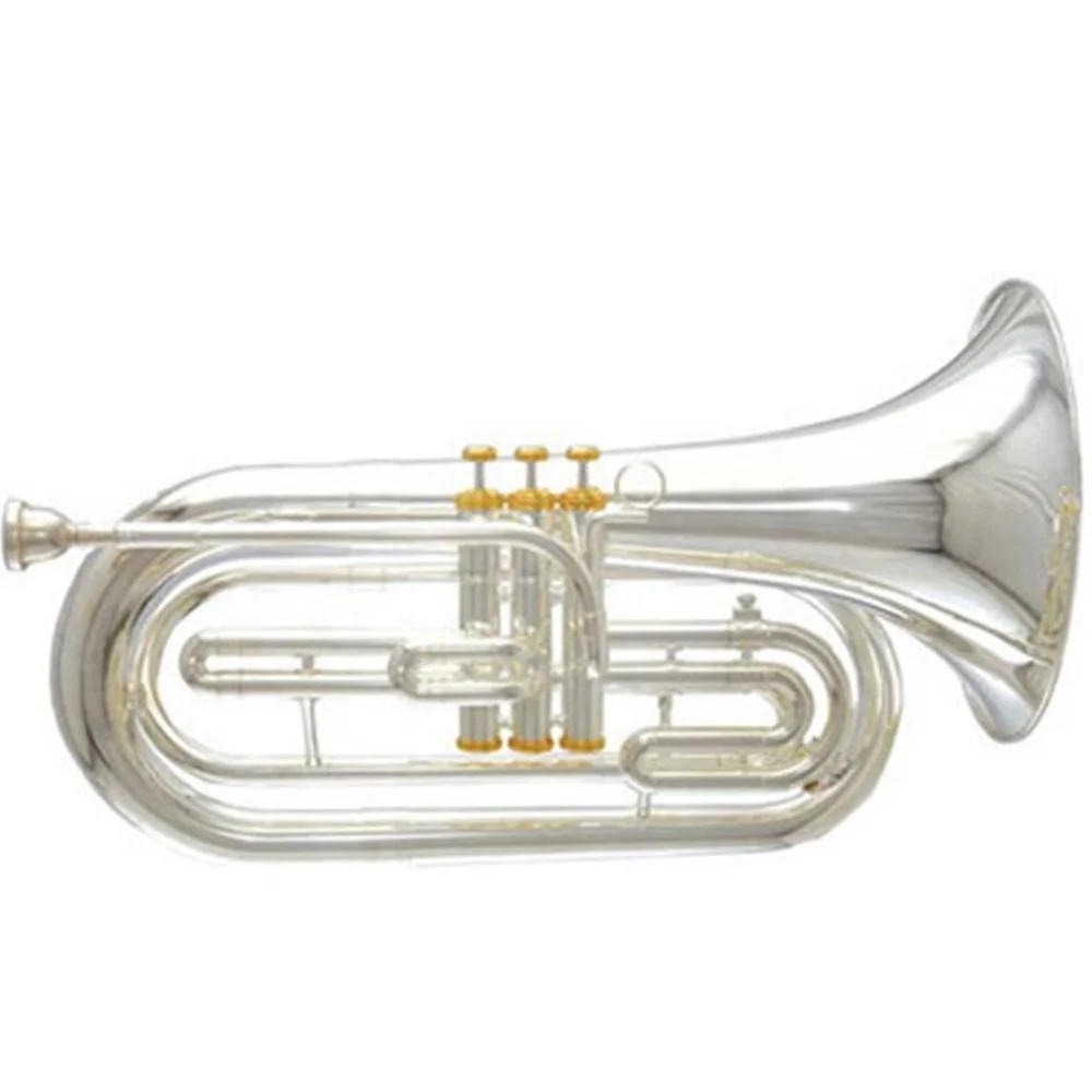 

Silver plated Tone Bb Marching Baritone Horn