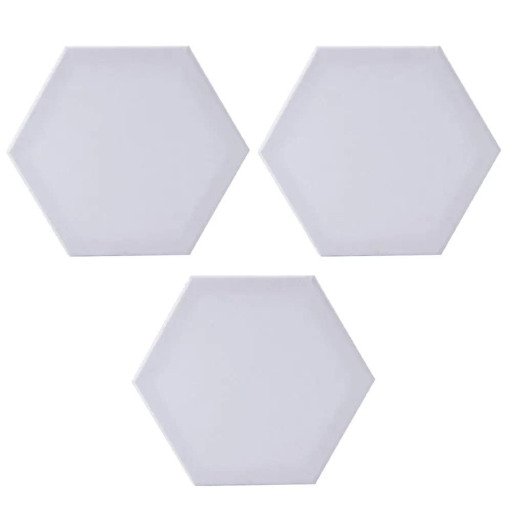 

3 Pcs 12.5cm Hexagon Art Panel Thick Cotton Canvas Board for DIY Painting Drawing Artist Sketchpad Craft