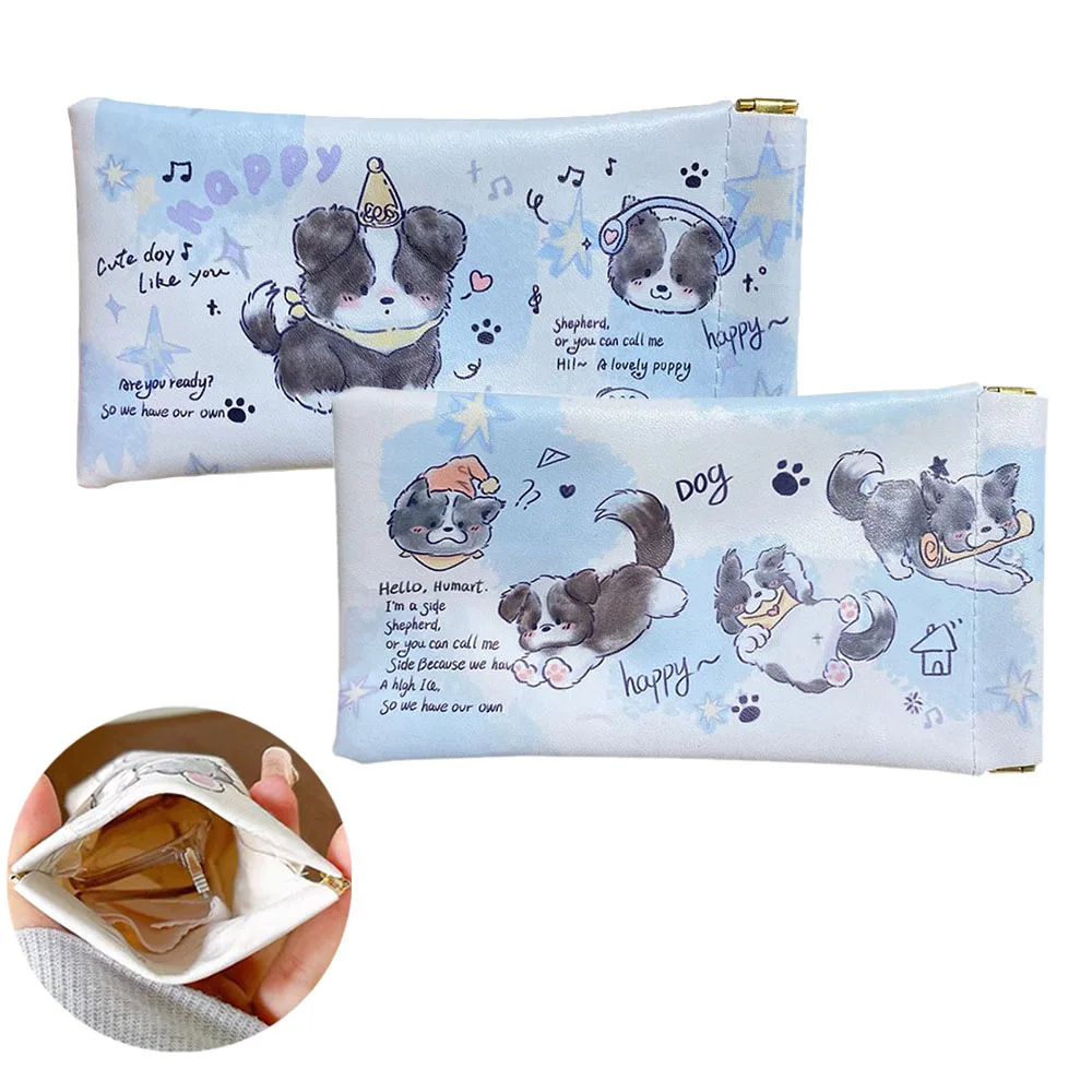 Kawaii Cute Dog Pattern Glasses Case Automatic Closure Drop-proof Cute Cartoon Portable Sunglasses Oorganizer Girls for Gifts