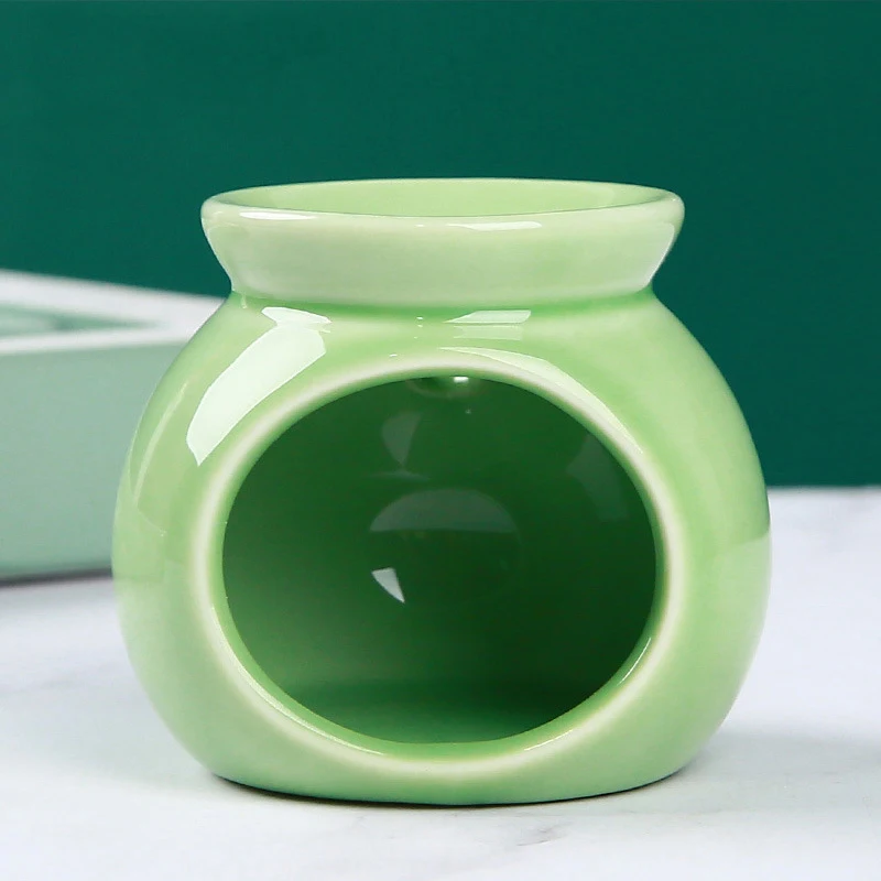 Porseleinen Aromabrander Essentiële Olie Furance Mini Kaarshouder Effen Kleur Keramiek Ambachten Geurartikel Woonkamer Home Decor