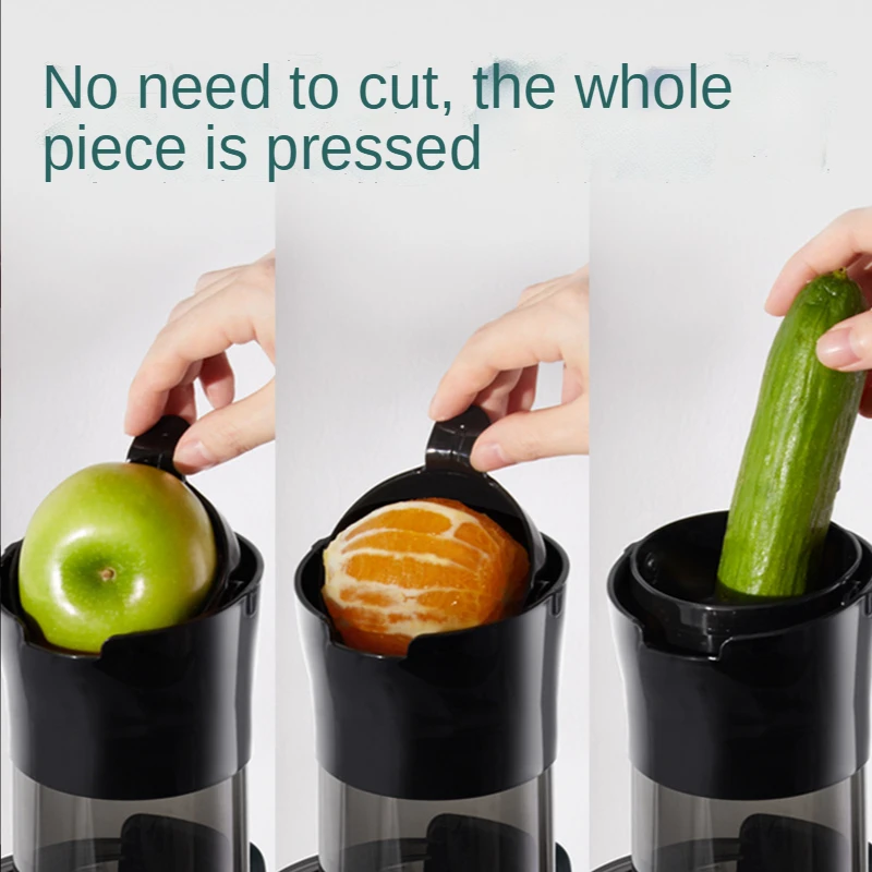 Slow Juicers Portable Electric Fruit Juicers Separation Filter-Free Large Caliber Screw Cold Press Extractor Juice Machine