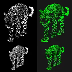 Fashion Animal Style Iron On Patches For Clothing Fluorescence Cool Leopard Heat Transfer Sticker DIY Decoration
