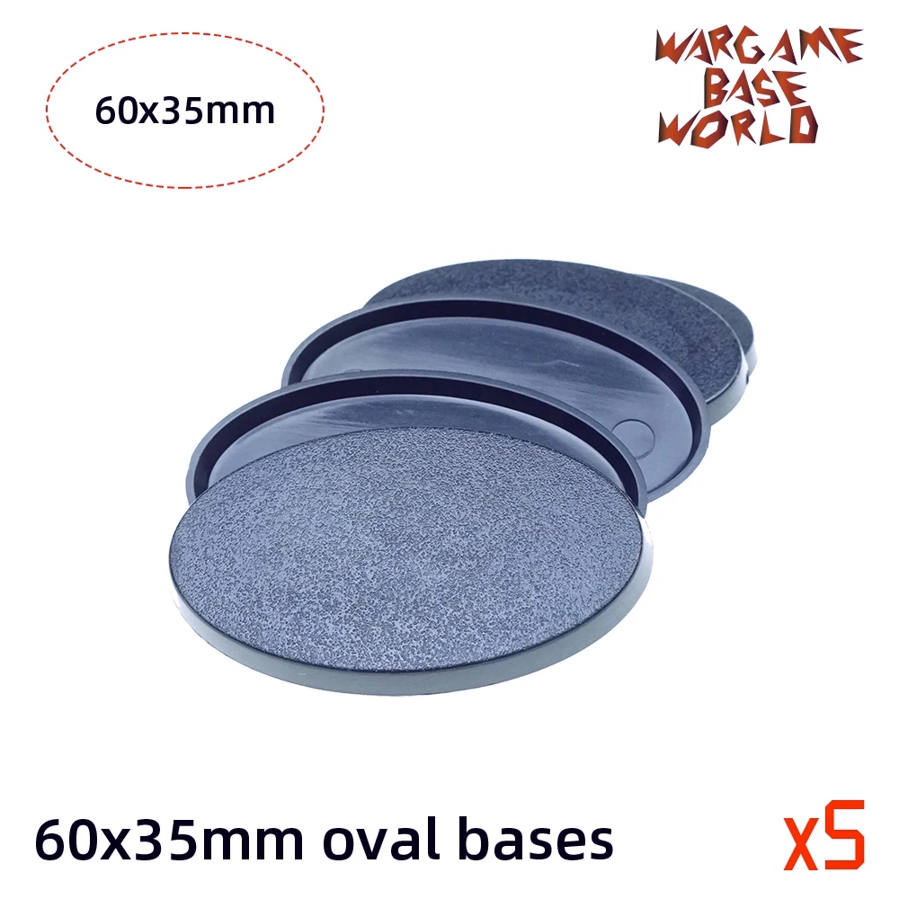 Wargame Base World - 60x35 Oval Bases For Wargaming