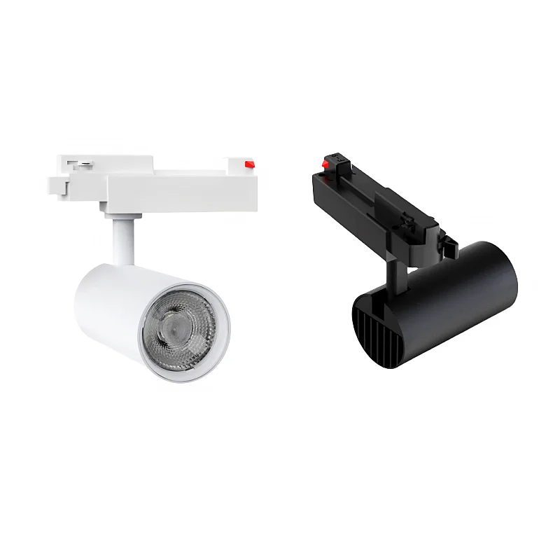 LED track light with 360 ° adjustable angle, LED spotlight, commercial store exhibition hall lighting fixturecob light AC85-240V