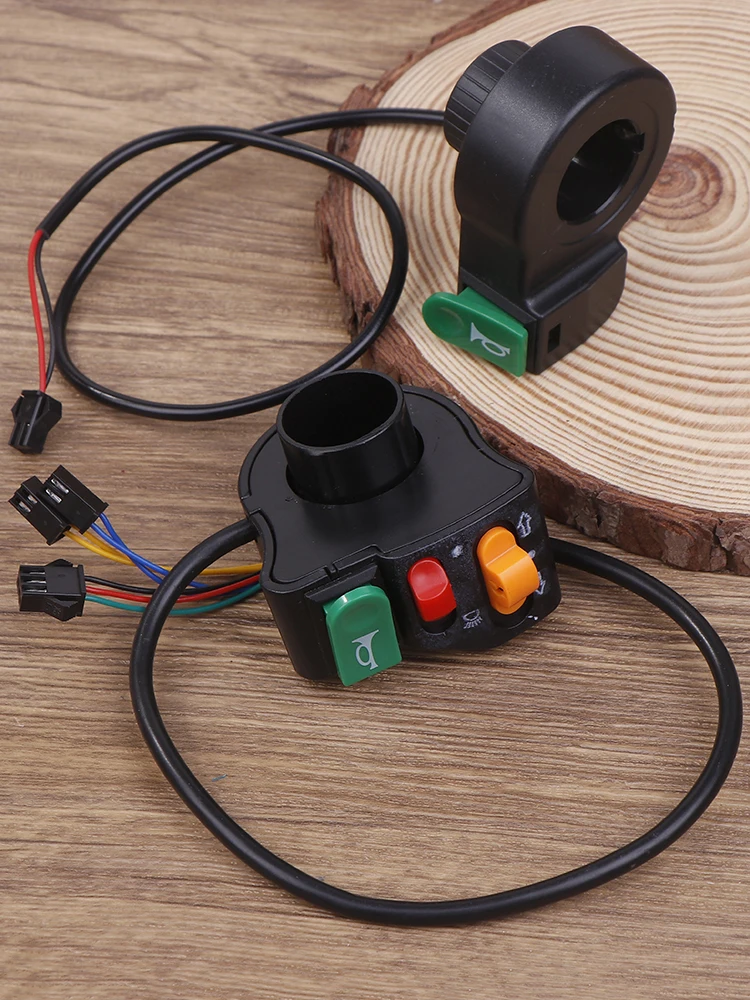 AliExpress NONE 3 In1 Electric Bicycle Scooter Motorcycle Handle Switch Plastic Headlight Horn Turn Signal Switch Button E-bikes Accessories