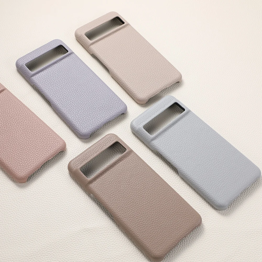 Litchi Pattern Leather Case For Google Pixel 11 10 9 Pro XL 8 7 6 Pro 9A 8A 7A 6A 10A Top and Bottom Empty Hard Shockproof Cover