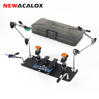 NEWACALOX Magnetic Helping Hands Soldering Third Hand with 6/8 Flexible Alligator Clips/Tool Box Adjust PCB Holder Electronic Re