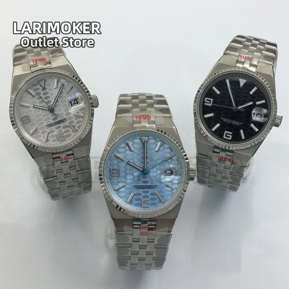 

LARIMOKER NH35 Automatic Machinery Men's Watch 36MM/40MM Polished Case Sapphire Glass stainless steel strap calendar wristwatch