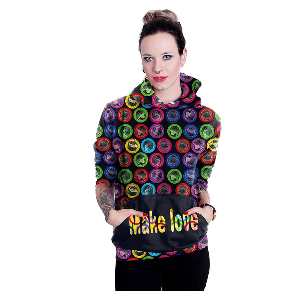 Colorful Clothing Loose 3d Print Hoodie Women Fashion Oversized Hoodies Sweatshirt Personalized Sweats Female Coat Pullover