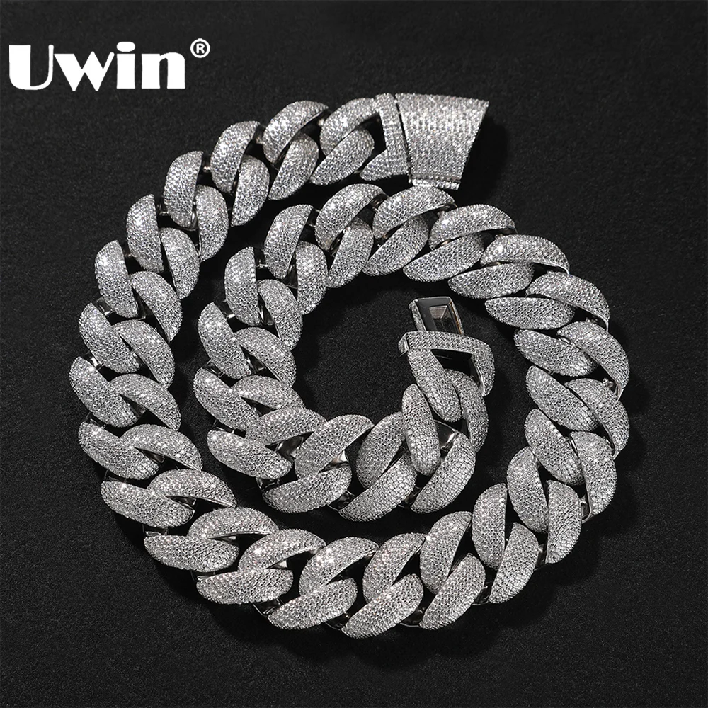 

UWIN Iced Heavy Miami Cuban Link Chain Necklaces for Men 28MM Width Bling AAAAA Cubic Zirconia Necklace Jewelry for Rappers