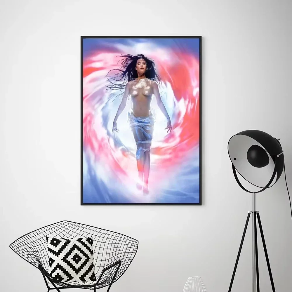 Singer K-Katy Perry Woman's World Poster Prints Wall Pictures Living Room Home Decoration