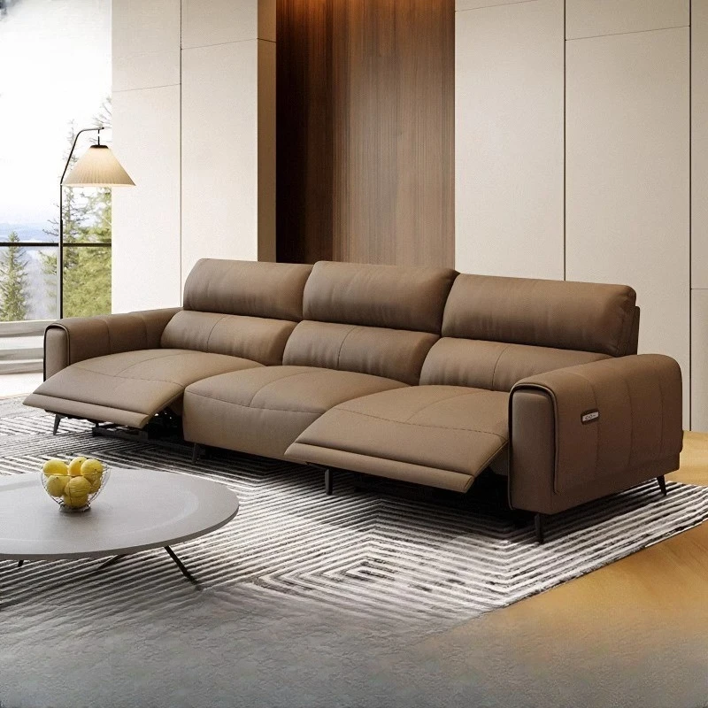 Adjustable Motor Electric Recliner Sofa Nordic Retractable Corner Recliner Sofas Luxury Indoor Divano Soggiorno Home Furniture